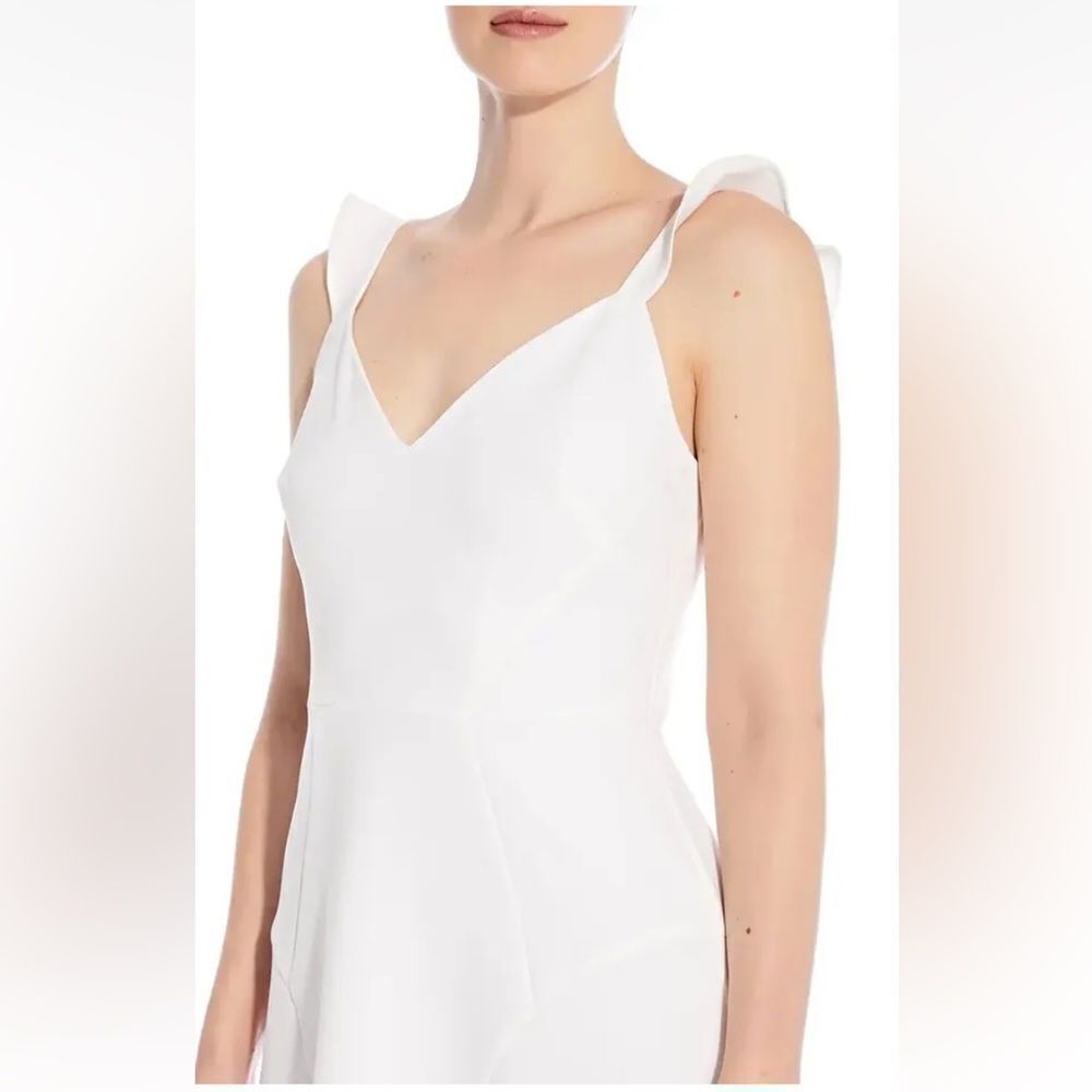Aidan Mattox IVORY Crepe Cocktail Dress - Picture 3 of 9
